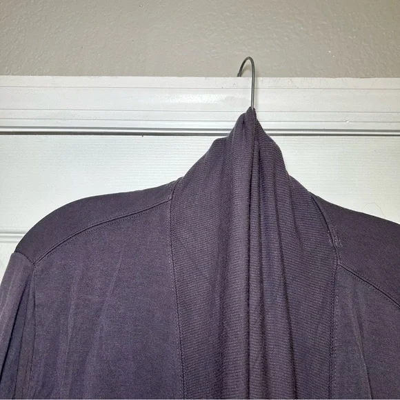 Athleta Deep Purple Open Cardigan women’s l cozy lounge everyday career office - Picture 4 of 9